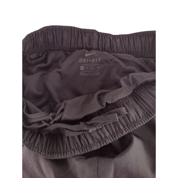 Nike Womens Dri-Fit Running Shorts Black & White Mesh Sides Liner New Sz L - Picture 7 of 8